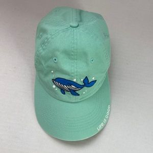 Life is good girl’s hat, new/never used with whale graphic.